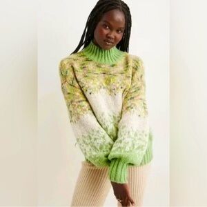 Aerie Fair Isle Mockneck Sweater